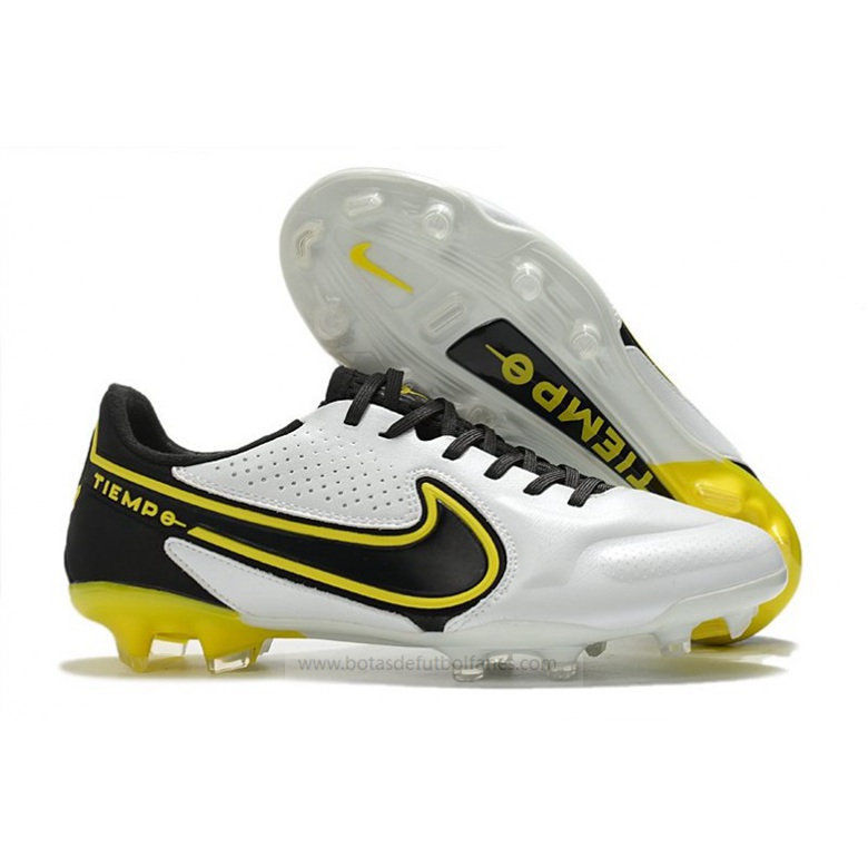 Nike Tiempo Legend IX Elite FG Blanco Gris Amarillo